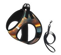 Beach Maui Ensemble harnais et laisse pour chien Motif coucher de soleil hawaïen, vagues, nuages et gilet réfléchissant et réglable pour chiens de petite, moyenne et grande taille