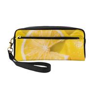 Beach Maui Hawaii Sunset Sea Waves Clouds Trousse de maquillage en cuir PU pour voyage, salle de bain, cosmétiques, Jaune citron, One Size, Organiseur de sac