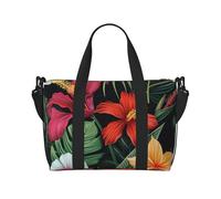 Beach Maui Sac de sport pliable Motif hawaïen coucher de soleil et vagues de mer et nuages Sac de sport Sac de w nd en plein air Sac fourre-tout de voyage, fitness, courtes pauses pour homme et