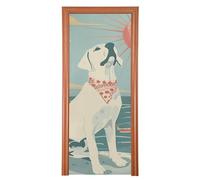 Beach Ocean Labrador Retriever Couverture de porte pastel 35 x 200 cm Bannière Happy Summer Décoration et fournitures pour la maison M