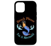 Beach Please I'm A Mermaid Sirènes Noires Amusantes pour Femmes et Filles Coque pour iPhone 12/12 Pro