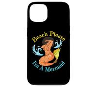 Beach Please I'm A Mermaid Sirènes Noires Amusantes pour Femmes et Filles Coque pour iPhone 13
