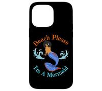 Beach Please I'm A Mermaid Sirènes Noires Amusantes pour Femmes et Filles Coque pour iPhone 14 Pro Max