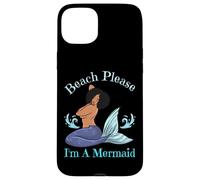 Beach Please I'm A Mermaid Sirènes Noires Amusantes pour Femmes et Filles Coque pour iPhone 15 Plus