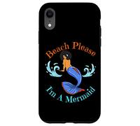 Beach Please I'm A Mermaid Sirènes Noires Amusantes pour Femmes et Filles Coque pour iPhone XR