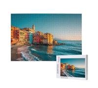 Beach Puzzle 5000 Pièces Adultes Puzzle Cinque Terre Classique, Activite Manuelle Adulte, Puzzles de Jeu Stimulants, Puzzles Impossible, Enjoy Activités de défi Familial pour Ies Soirées de Jeu,p787t