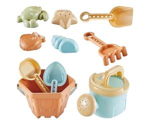 Beach Sand Toys, Castle Building Kit, Bucket Shovel Watering Can Set with Durabled Tools, Outdoor Playset for Boys Girls Ages 3+, Seaside Poolside Playground Lake Shore