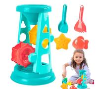 Beach Sand Toys for - Outdoor Play Set, Portable Travel Kit | Shovel Bucket Windmill Hourglass Toys, Summer Beach for Kids, Sandbox Play, Water Table Activity, Vacation Gear