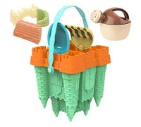 Beach Sand Toys sandcstle Building Kit Toy Set - Creative Play Backpack Carrier Seaside Activity Kids Travel Fun Organizer, | Perfect for Adventures Outdoor Learning Entertainment Gifting