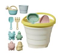 Beach Sand Toys, Travel Digging Set, 7.87x7.87 inches Folding Fruit Bucket Game, Colorful Lightweight Design, Creative Play Tools for Kids Ages 3+ Backyard Camping Pool Vacation