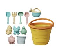 Beach Sand Toys, Travel Digging Set, 7.87x7.87 inches Folding Fruit Bucket Game, Colorful Lightweight Design, Creative Play Tools for Kids Ages 3+ Backyard Camping Pool Vacation