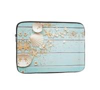 Beach Shell Sea Collection Vintage Boho All Over Print Housse de protection fine pour ordinateur portable avec fermeture éclair 30,5 cm