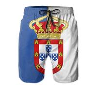 Beach Shorts Drapeau Alternatif du Portugal Décontracté Short De Bain Confortable Volley Short pour Loisir Surf Sports De Plein Air M