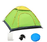Beach Tent, Pop Up Tents for Double/3 to 4 Person Automatic Opening Double Layer Tent,Rainproof and Sunproof Portable Beach Camping Tent,Blue,2 to3 People Vision