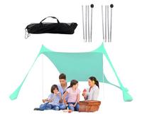 Beach Tent Sun Shelter - UPF 50+ Protection 4 Sandbags | Beach Canopy Tent Sun Shade For 4-8 Persons Family Vacation
