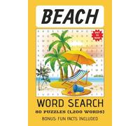 BEACH THEME WORD SEARCH PUZZLE BOOK: Word Search w/Easy to Read Print: Beach Theme | Bonus: Fun Facts Included | Exercise for Brain | Gift for Vacation | Free Time