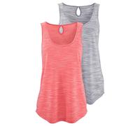 BEACH TIME Haut gris / saumon, Taille M