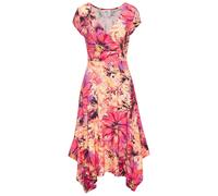 BEACH TIME Robe d’été marron / safran / violet / rose, Taille 38