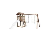 Axi Beach Tower With Double Swing Brown - Toboggan Blanc
