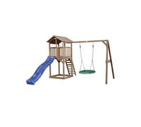 Axi Beach Tower With Summer Litter Swing Brown - Blue Slide