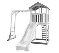 AXI Beach Tower with Climbing Frame Grey/white - Toboggan Blanc