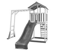 Aire de jeux avec échelle de singe et toboggan gris TU
