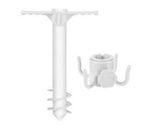 Beach Umbrella Sand Stake, Patio Umbrella Holder Stakes with Hook, Windproof Parasol Accessories, Heavy-Duty Secure Design, Ideal for Backyard Backpacking, 9.7x7.3x4.57cm