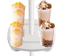 Beach Umbrella Table Tray - 14.5x14.5x1.9in Adjustable Umbrella Table with Umbrellas Hole | Pool Umbrellas Beach Tables Tray Slots Beâch Trip Must Haves for Outdoor | Patio Umbrellâ Accessories