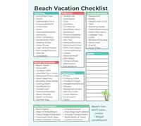 Beach Vacation Checklist: Island | Tropical | Resort | Cruise Travel