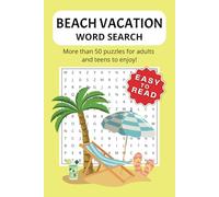 Beach Vacation Word Search Puzzle Book: Quick, easy to read with easy to read word search puzzles about beach vacation, tropical getaways and more. ... gift for vacation, holidays, and free time.