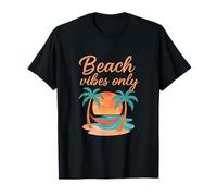 Beach Vibes Only Summer Palmier Hamac Art T-Shirt