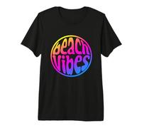 Beach Vibes rétro Coucher de Soleil Vacances Croisière T-Shirt Haut de Gamme