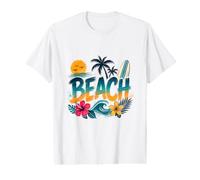 Beach Wave Tropical T-Shirt Graphique avec Valeur