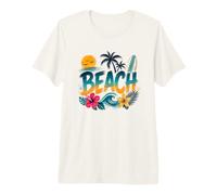 Beach Wave Tropical T-Shirt Haut de Gamme
