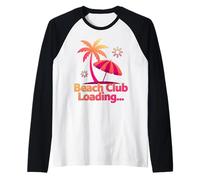 BeachClub Chargement Graphique de Vacances d'été à la Plage Manche Raglan
