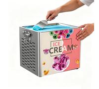 Beachtiful Machine à Glace Roulée avec 2 Grattoirs, Ice Roll Plaqueen, Rouleau de Crème Glacée Douce, Fonctionnement à Une Touche, pour Ménage, Café et Desserts