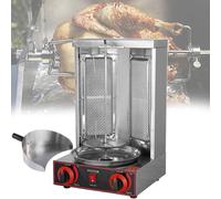 Beachtiful Machine de Poulet Fait Maison, Rôtissoire de Comptoir, Kebab, Rôtissoire Verticale au Propane, Poulet Turc, Doner Kebab, Gril avec 2 Brûleurs, pour la Cuisine de Restaurant à Domicile,Pan