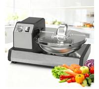 Beachtiful Robot culinaire Professionnel, 5,5 L, en Acier Inoxydable, broyeur électrique pour piments, Carottes, ail, Champignons, oignons et Viande.