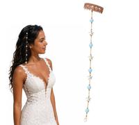 Beachy Pince à cheveux sirène inspirée de l'océan avec étoile de mer et perle bleue en coquillage, étoile de mer décorée, peigne caché bohème pour femme, vacances à la plage, mariage