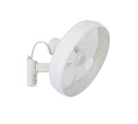 Lucci Air Ventilateur mural Breeze avec télécommande pivotant 50 W Blanc 41 cm