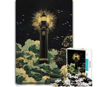 Beacon of Eternity︰ Guiding Light in The Stor Puzzle en Bois, 1000 pièces | Cadeau pour amateur de puzzle : cadeau puzzle pour les fêtes, loisir pour amateur de puzzle.