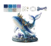 Bead Animal Making Kit - ABS 20cm 7.87in | Realistic 3D Sea Theme Charms Bead Keychain Kit | DIY Craft Set For Holiday Ornaments Party Favors Classroom Activities Diy Projects Beginner Enthusiast Set