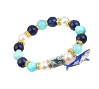 Bead Bracelets for Women Adjustable Sea Theme Wristband with Charm