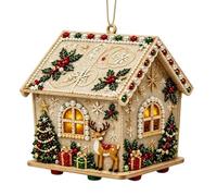 Bead Christmas Cottage Making Kit - Hangable 3D Winter Holiday Craft