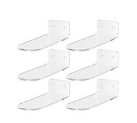 Beada Lot de 6 étagères flottantes en acrylique transparent pour chaussures de et baskets