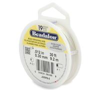 Beadalon 0,3 mm x 9,2 m-Bobine de Fil 19 brins Argenté