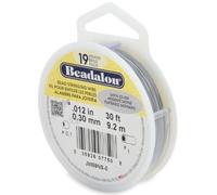 Beadalon 0,3 mm x 9,2 m-Bobine de Fil 19 brins Argenté satiné