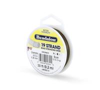 Beadalon 0,3 mm x 9,2 m-Bobine de Fil 19 brins Bronze