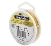Beadalon 0,38 mm x 9,2 m-Bobine de Fil 19 brins Or