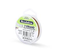 Beadalon Bobine de fil 0,38 mm x 9,2 m 7 brins cuivre satiné